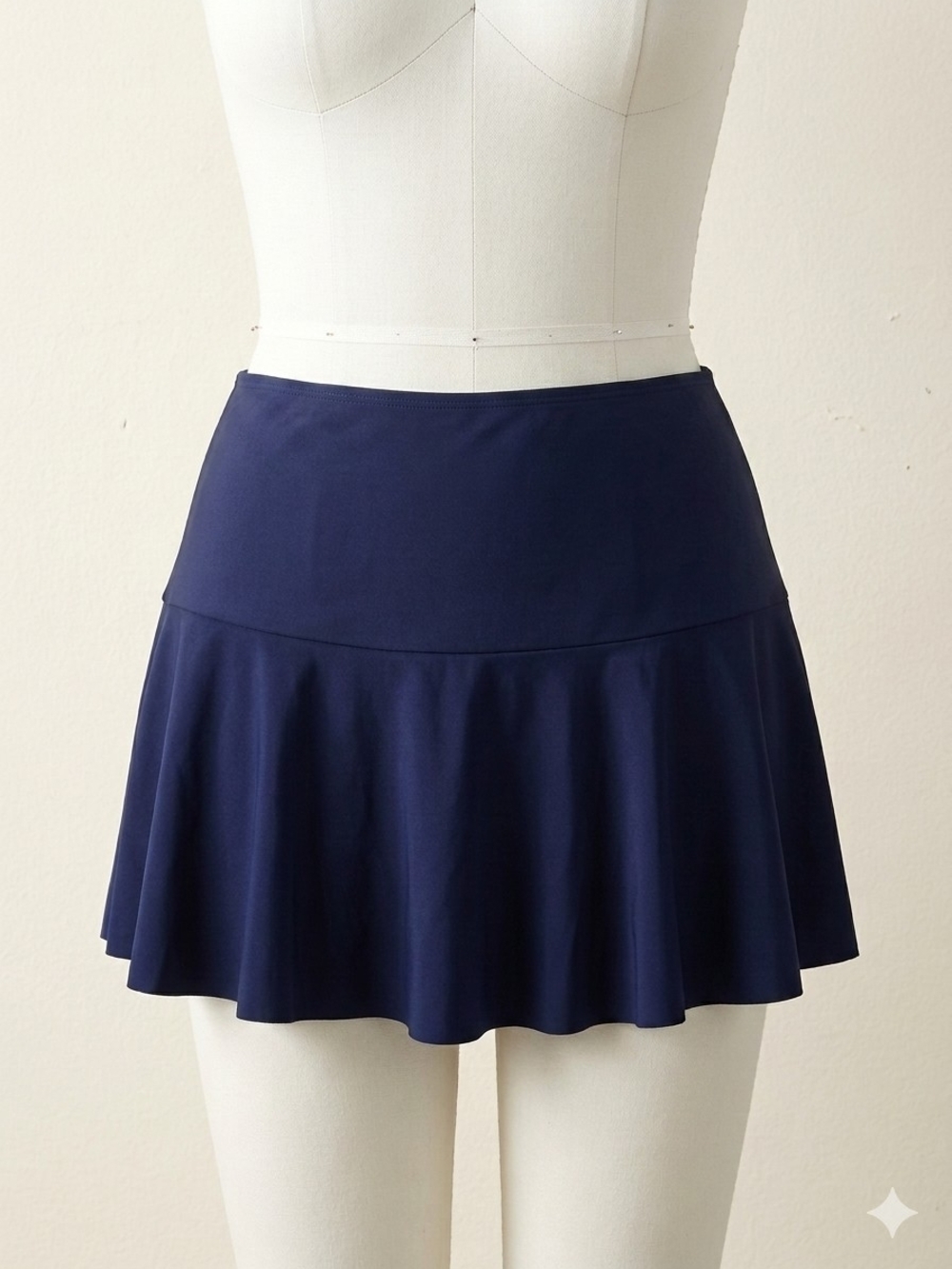 Lands' End Navy Swim Skirt with Tulip Hem